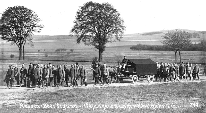 Beerdigung eines russischen Kriegsgefangenen, 1915